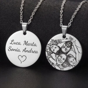 Collana in acciaio con fotoincisione - immagine 3