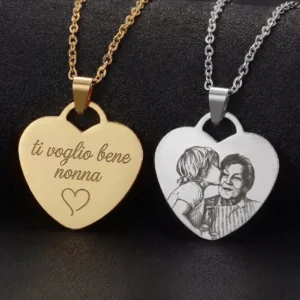 Collana in acciaio con fotoincisione - immagine 2